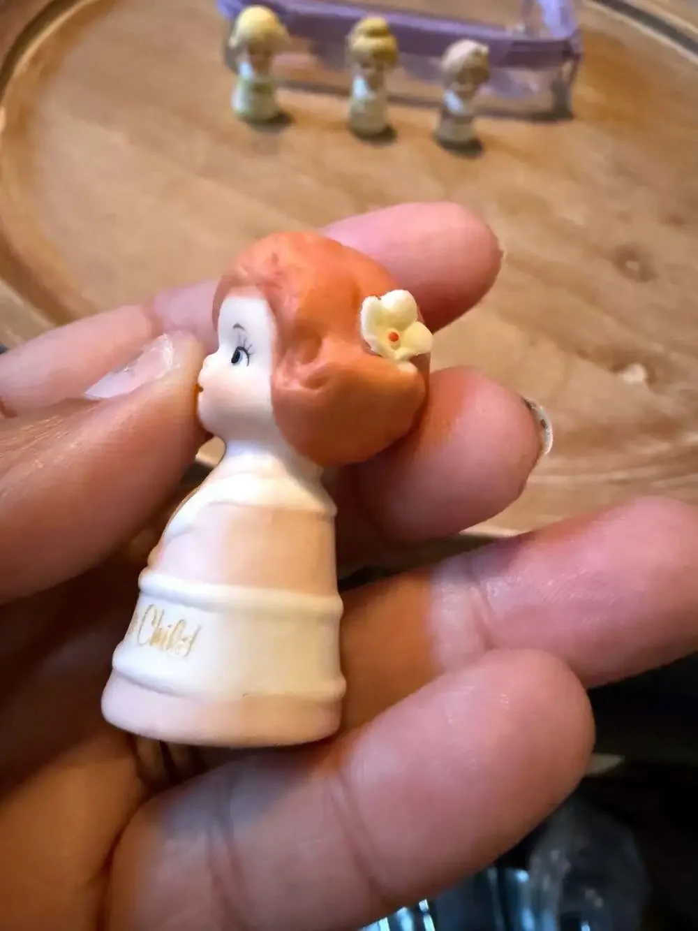 Enesco Days of the Week Porcelain Thimbles Set